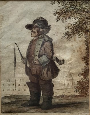 Lot 398 - Antique hand coloured engraving - 'The Chastiser' engraved by J. Bretherton, image 13cm x 17cm in glazed frame