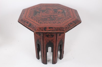 Lot 892 - Antique Indian lacquered occasional table