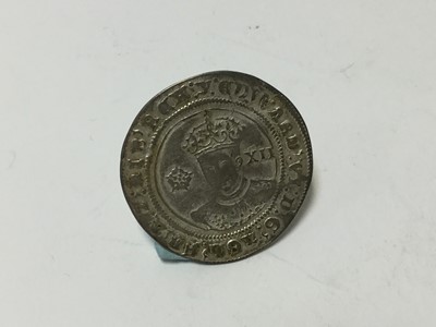 Lot 478 - G.B. - Silver 'Fine Issue' hammered Shilling Edward VI circa 1551 (Southwark) (Spink Ref: 2482) (N.B. Obv: Weakness in striking to Kings portrait) otherwise AVF-VF (1 coin)