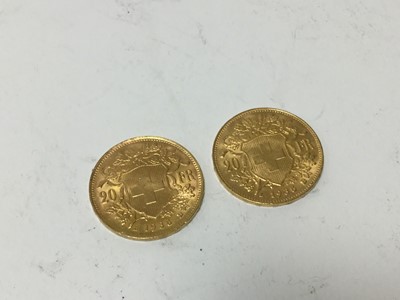 Lot 488 - Switzerland - Gold 20 Francs 1935 x 2 GEF-AU (2 coins)