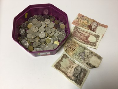 Lot 490 - World - Mixed coins and banknotes to include Switzerland currency (Qty)
