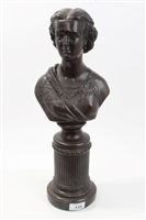 Lot 133 - 20th century bronzed bust after Felix Martin...