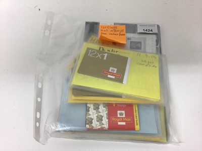 Lot 1424 - Stamps selection of mint 1st class definitive issues face value £400 plus