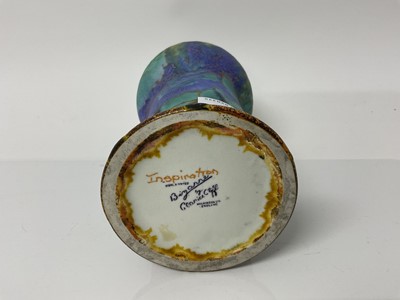 Lot 1116 - Clarice Cliff Bizarre range Inspiration vase with hand painted decoration, 20cm high