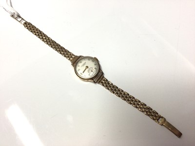 Lot 137 - 9ct gold J.W. Benson cased wristwatch on 9ct gold bracelet