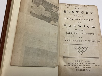 Lot 1738 - History of City and County of Norwich, 1768