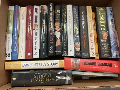 Lot 1762 - Box of signed autobiography books