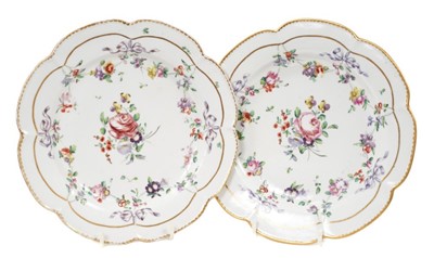 Lot 201 - Pair 18th century Bristol plates, circa 1775