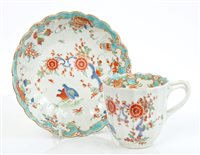Lot 168 - Mid-18th century Worcester fluted coffee cup...