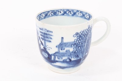 Lot 211 - 18th century Bow blue and white coffee cup, circa 1758