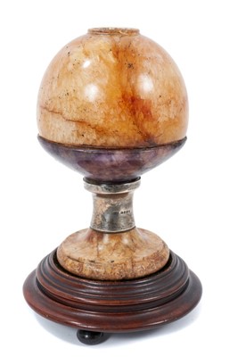 Lot 759 - Of Masonic interest: Very unusual carved Blue John and silver mounted curiosity