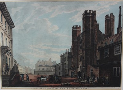 Lot 165 - Group of four 19th engravings and lithographs comprising views of St. James's Gate