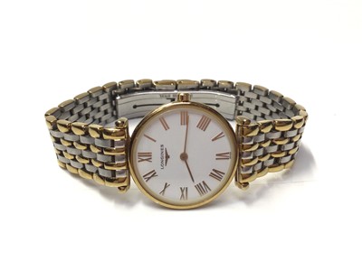 Lot 193 - Ladies Longines bi-metal wristwatch