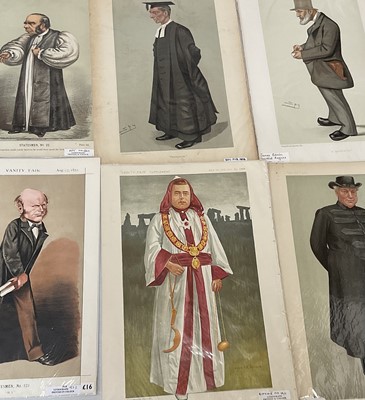 Lot 1464 - Group of period Vanity Fair lithographic prints of clergy and academics by Ape, Spy and others (18)