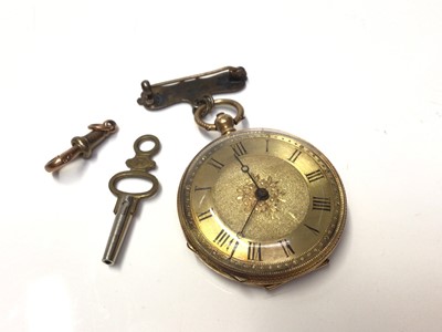 Lot 194 - 18ct gold cased pocket watch
