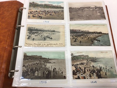 Lot 1458 - Postcards Clacton Collection in album, including good street scenes, busy beach scenes, early cards, Butlins 1950's and 60's, hotels and other cards. (340)