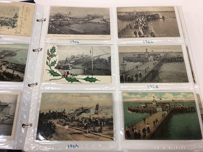 Lot 1459 - Postcards Southend District and Canvey Collection in Album including multiviews, pier and lifeboat station, crowded beaches, good street scenes, social history, real photographic cards, early vigne...