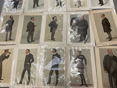 Lot 1471 - Group of period Vanity Fair lithographic prints of Celebrated figures, scientists, military and others, by Spy, Ape and others (20)