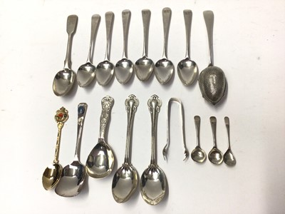 Lot 208 - Group Georgian and later silver teaspoons
