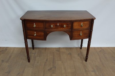 Lot 1354 - Regency mahogany bow front side board