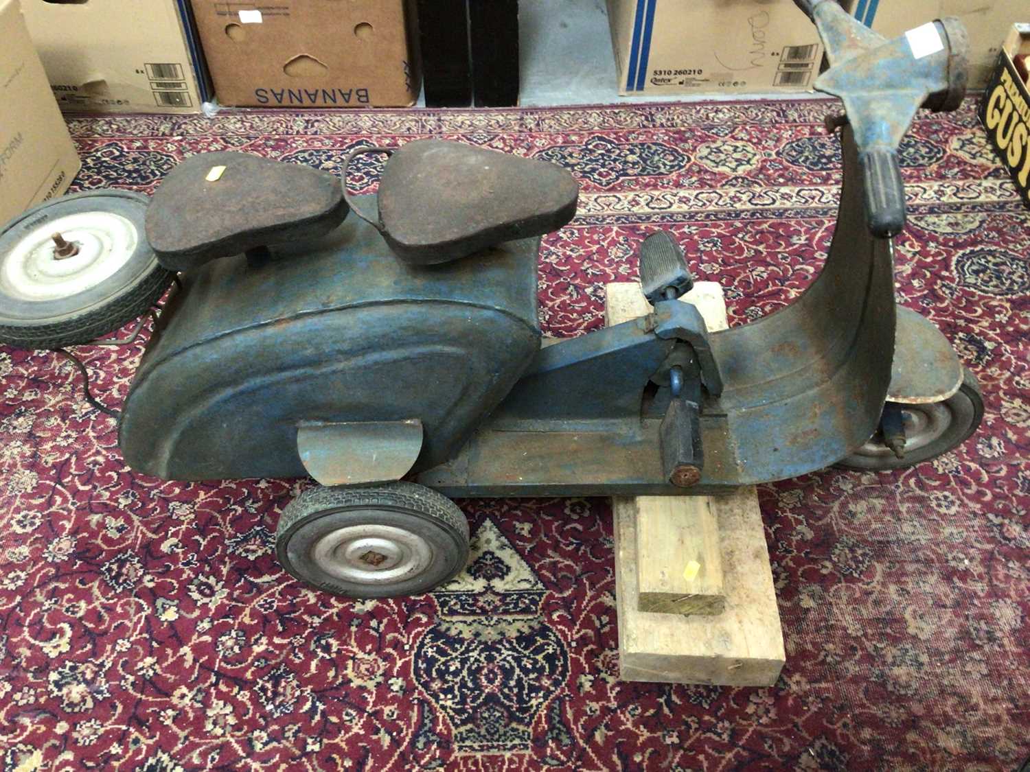 Lot 2003 - Unusual children's pedal Vespa scooter with solid tyres, marked Dash.