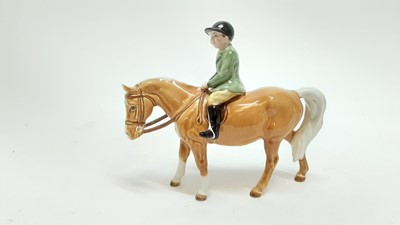 Lot 1263 - Beswick boy on Pony, model no 1500