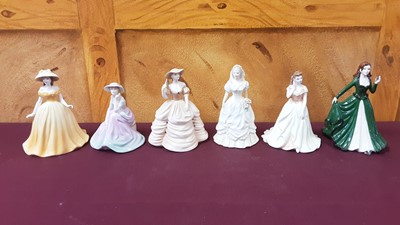 Lot 1271 - Eighteen Coalport Ladies including Heart To Heart, Kim, May Ball and Fascination