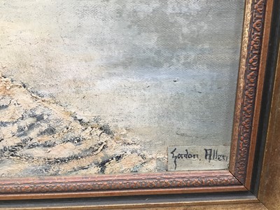 Lot 33 - English School oil on board - Yarmouth Trawler No.574 off the coast, 60cm x 45cm, framed