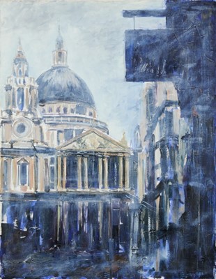 Lot 988 - Graham Webber, (b.1980) oil on canvas - St Pauls, signed and dated '08, unframed