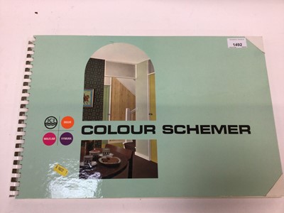 Lot 1492 - 1970's hard back portfoilo, Colour Schemer 'A Mood for Every Room'  featuring Dulux, Waflair, Vymura and ICI products in room settings and on mood boards. Good research resource for interior design...