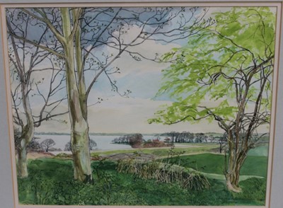 Lot 1186 - *Andrew Dodds (Contemporary) watercolour the stour at Bradfield, and another