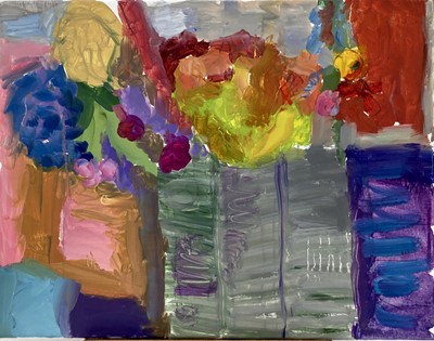 Lot 141 - Annelise Firth (b.1961) oil on canvas - still life, 45.5cm x 36cm