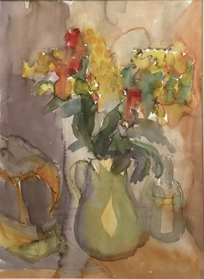 Lot 146 - Annelise Firth (b.1961) watercolour and pencil - still life, signed and dated 2022 verso, 54cm x 73cm mounted in frame