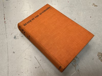 Lot 1749 - Ernest Hemingway - Death in the Afternoon, first UK edition, original orange cloth, frontispiece by Juan Gris intact, Jonathan Cape, 1932