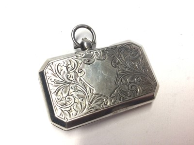 Lot 258 - George V silver double sovereign case with engraved decoration. (Birmingham 1913), maker William Hair Haseler