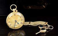 Lot 801 - Early Victorian gentlemen's gold (18ct) open...