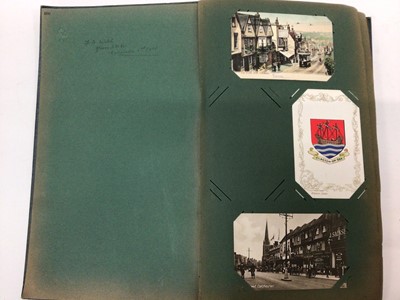 Lot 1503 - Essex  interest - green album of postcards and RPs Clacton on Sea, Harwich, Dedham (approx 70 cards)