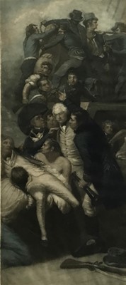Lot 275 - Samuel Drummond (1765-1844) mezzotint- Death of Nelson pub. 1807