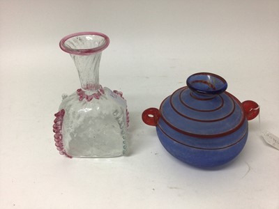 Lot 489 - Venetian decanter together with one other piece of European glass.