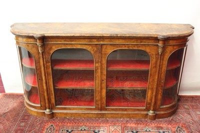 Lot 1400 - Good 19th Century walnut credenza of large size