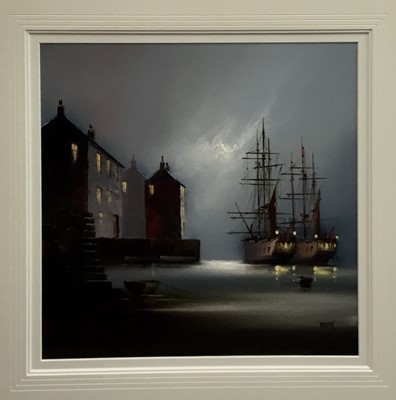 Lot 238 - Barry Hilton (b. 1941) oil on board,  ships
