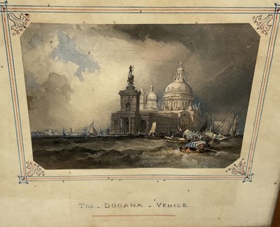 Lot 218 - After Clarkson Stanfield, watercolour- The Dogana, Venice