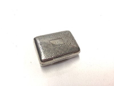 Lot 343 - William IV silver Vinaigrette with bright cut engraved decoration, (Birmingham 1833), maker Thomas Shaw.