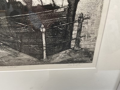 Lot 224 - Charles Bartlett (1921-2014), etching - Old Drifter