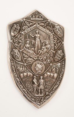 Lot 525 - Victorian miniature silver copy of the Elcho Challenge Shield.