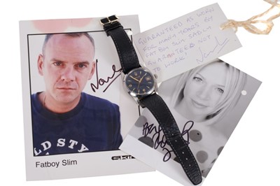 Lot 647 - Gentleman's Rolex OysterDate Precision stainless steel wristwatch with blue enamel dial, previously owned by Norman Cook a.k.a. Fatboy Slim.