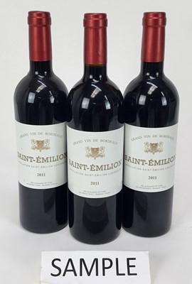 Lot 42 - Wine - twelve bottles, Grand Vin De Bordeaux Saint-Emilion 2011