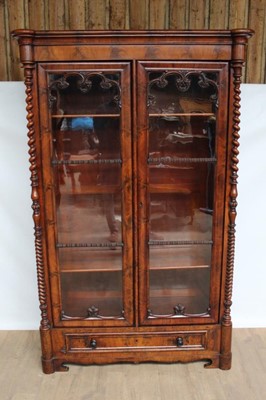 Lot 1375 - 19th century mahogany Biedermeier bookcase