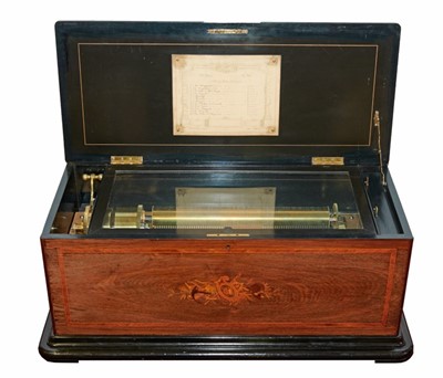 Lot 888 - Fine and exceptionally large 19th century Swiss cylinder music box