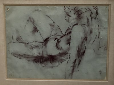Lot 59 - Robert Carruthers chalk drawing - a nude